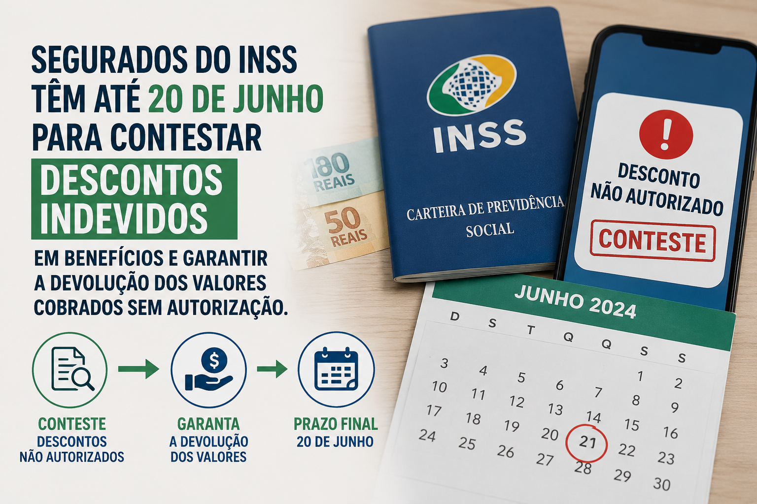 Prazo para contestar descontos do INSS acaba nesta sexta (20)